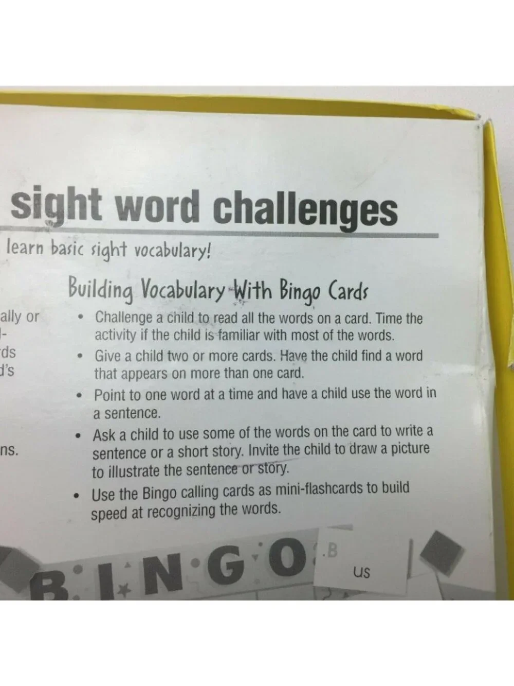 McGraw-Hill BINGO Card Game Sight Word Challenge Classroom Calling Cards Markers